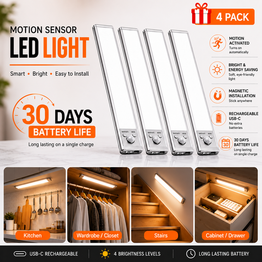 3-in-1 Color Smart Motion Sensor LED Light | 30-Day Battery