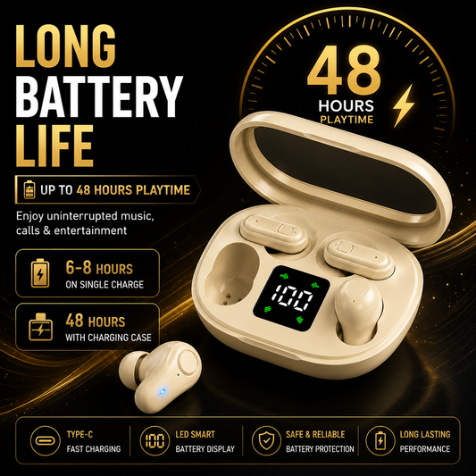 Dual Earbuds with LED Case