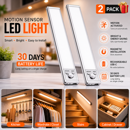 3-in-1 Color Smart Motion Sensor LED Light | 30-Day Battery