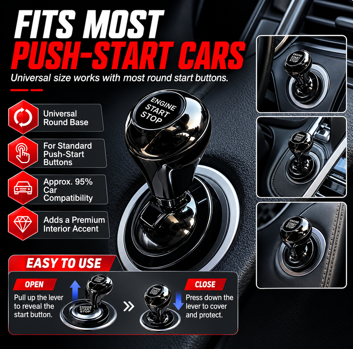 Car One Button Start Lever