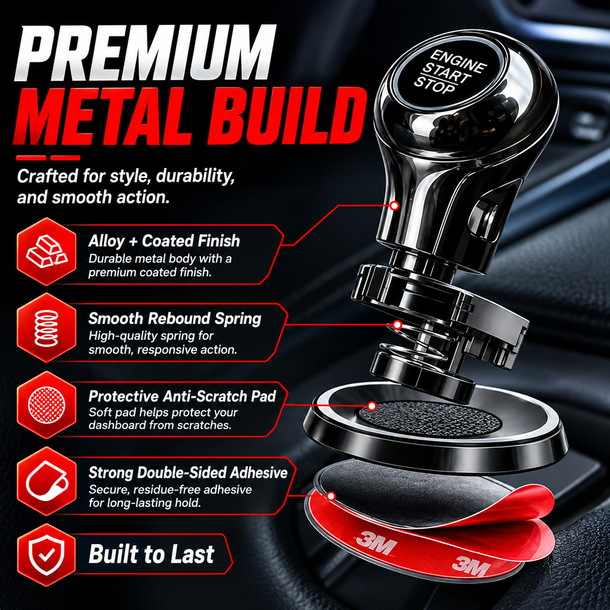 Car One Button Start Lever