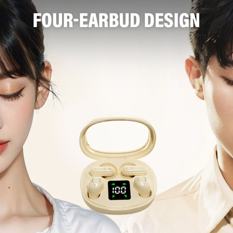 Dual Earbuds with LED Case